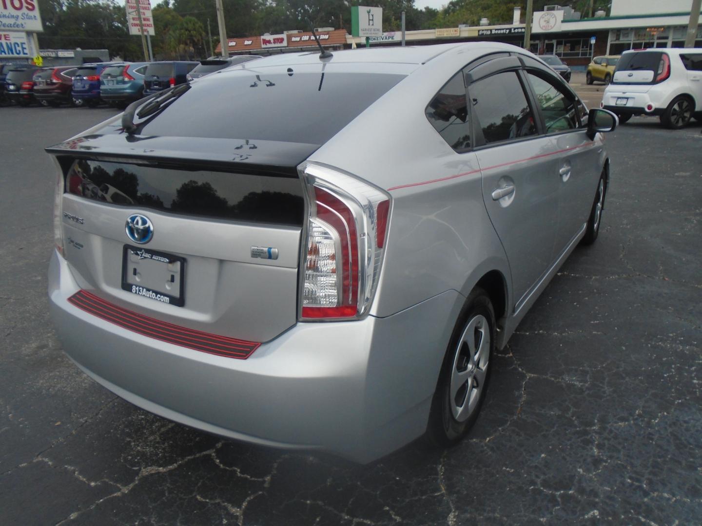 2013 Silver Toyota Prius (JTDKN3DU3D5) with an 1.8L L4 DOHC hybrid engine, Continuously Variable Transmission transmission, located at 6112 N Florida Avenue, Tampa, FL, 33604, (888) 521-5131, 27.954929, -82.459534 - Photo#3